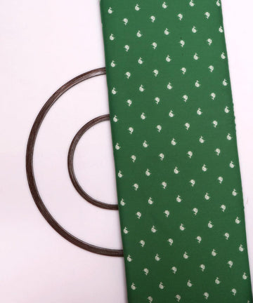 green and white fish print denim fabric b108 6024